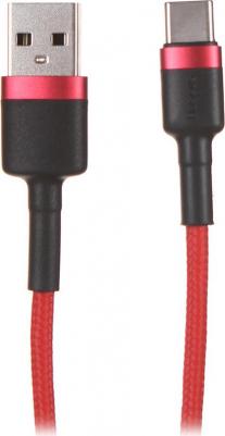 Кабель Cafule USB - Type-C 2А 3м Red/Black (CATKLF-U09) – фото 1