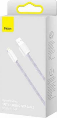 Кабель для передачи данных / быстрой зарядки / Dynamic Series Fast Charging Data Cable USB to Lightning 2.4A 1m Purple CALD000405 – фото 2