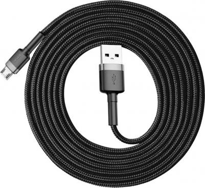 Кабель microUSB 2m Grey/Black/Black – фото 6