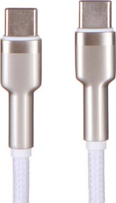 Кабель Mobileocean USB-C Cafule, Type-C - Type-C, 5A, 100W, 1 м, белый – фото 6