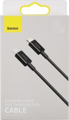 Кабель Superior Series Fast Charging Data Cable Type-C - Lightning 20W, 1m, черный – фото 1