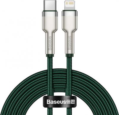 Кабель USB Type-C (m) - Lightning (m) 2м Cafule Series PD 20W Зеленый