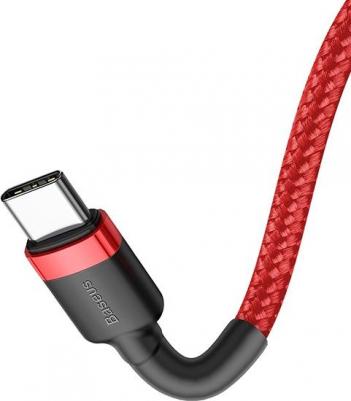 Кабель USB Type-C - USB Type-C 2м Cafule PD2.0 100W - Черный/Красный – фото 3