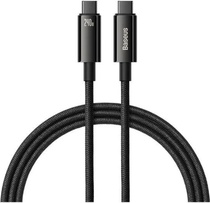 Сетевой кабель Tungsten Gold Fast Charging Data Cable Type-C to Type-C 240W 3m Black – фото 1