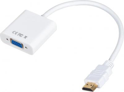 Адаптер HDMI-VGA, M-F 0,1м White
