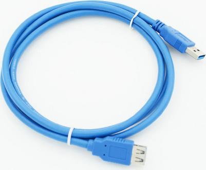 Кабель USB A-USB A, M-F 1,5м Blue – фото 2