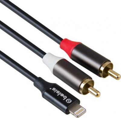 Кабель Lightning -2RCA,24 бит/48 кГц,совместим с iPhone,Аудио Стерео,2 метра//BW1623