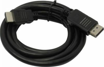 Expert Кабель DisplayPort - HDMI, 20M 19M, однонаправленный конвертор сигнала с DisplayPort в HDMI, экран, 1,8м, черный BXP-CC-DP-HDMI-018