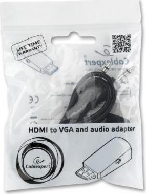 Expert Переходник HDMI - VGA + стерео-аудио, 19M 15F & miniJack 3.5mm BXP-A-HDMI-VGA-02 – фото 3