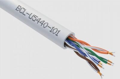 Витая пара UTP кат.5e, 4 пары, CCA, 0.4 мм, 305м., внутренний, одножильный, серый 16973720598113 – фото 2