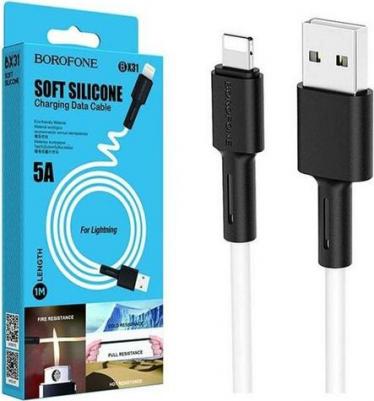 Кабель USB 2.0 A (m) - Lightning (m) 1м BX31 Silicone - Белый – фото 4