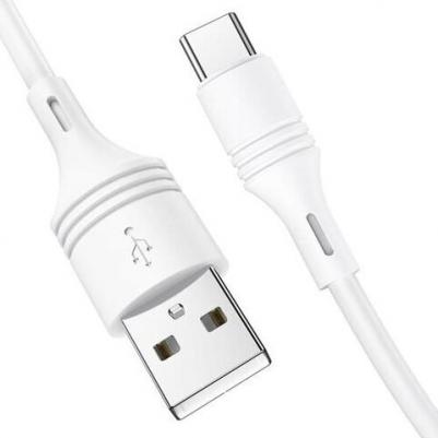 Кабель USB 2.0 A (m) - USB Type-C (m) 1м BX43 CoolJoy - Белый – фото 3