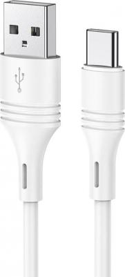 Кабель USB 2.0 A (m) - USB Type-C (m) 1м BX43 CoolJoy - Белый – фото 4