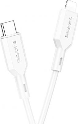 Кабель USB 2.0 Type-C(m)-Lightning 8-pin(m), быстрая зарядка, 3A 1 м, белый BX70 PD – фото 2