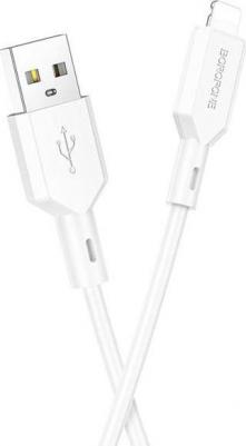 Кабель USB 2.0 Type-C(m)-Lightning 8-pin(m), быстрая зарядка, 3A 1 м, белый BX70 PD – фото 3