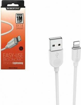 Кабель USB Lightning BX14 3М белый – фото 2