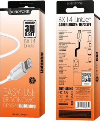 Кабель USB Lightning BX14 3М белый – фото 3