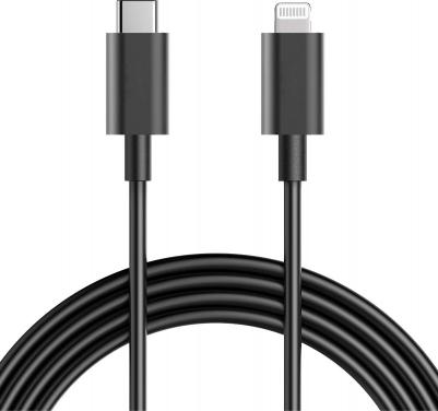 Кабель Type-C - Lightning 1,2 м, черный