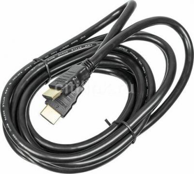 Кабель аудио-видео HDMI (m)-HDMI (m) 1.8м контакты позолото черный – фото 2