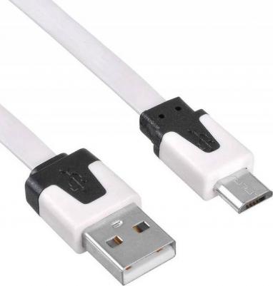 Кабель BHP MICROUSB 1M FLAT micro USB B (m) USB A(m) 1м белый плоский – фото 2