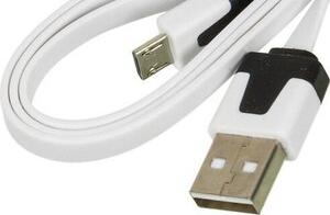 Кабель BHP MICROUSB 1M FLAT micro USB B (m) USB A(m) 1м белый плоский – фото 4