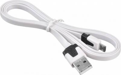 Кабель BHP MICROUSB 1M FLAT micro USB B (m) USB A(m) 1м белый плоский