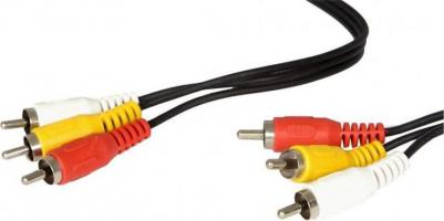 Кабель соединительный аудио-видео 3хRCA (m) - 3хRCA (m), 5м, черный [baac027-5] – фото 4