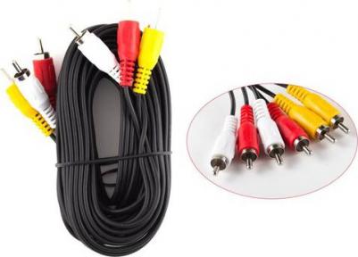 Кабель соединительный аудио-видео 3хRCA (m) - 3хRCA (m), 5м, черный [baac027-5] – фото 10