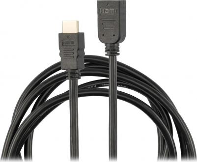 Кабель-удлинитель BU-HDMI2.0-EXTND-3M аудио-видео HDMI (m)/HDMI (f) 3м. позолоч.конт. черный 2052552