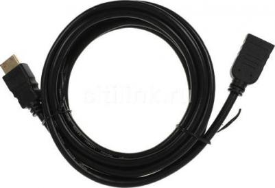 Кабель-удлинитель BU-HDMI2.0-EXTND-3M аудио-видео HDMI (m)/HDMI (f) 3м. позолоч.конт. черный 2052552 – фото 2