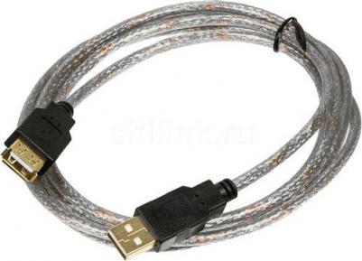 Кабель-удлинитель USB2.0 USB2.0-AM-AF-S, USB A(m) - USB A(f), GOLD, 1.8м – фото 4