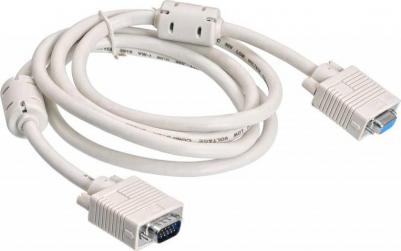 Кабель-удлинитель VGA CAB015S-06, VGA (m) - VGA (f), ферритовый фильтр, 1.8м, серый