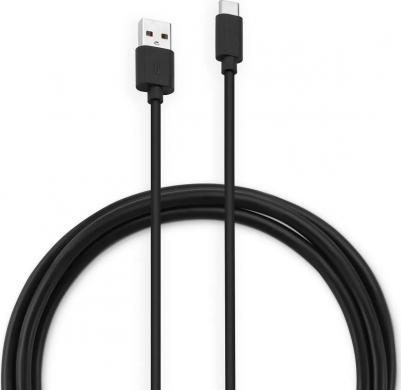 Кабель USB Type-C (m) - USB A (m), 1м, 3A, черный [bu-usb-ac-1m]
