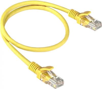 Патч-корд литой, UTP, cat.5E, 1.5м, 4 пары, 26AWG, алюминий омедненный, 1 шт, желтый – фото 2
