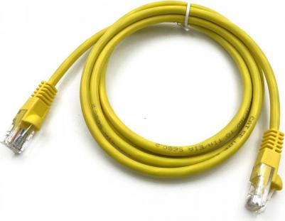 Патч-корд литой, UTP, cat.5E, 1.5м, 4 пары, 26AWG, алюминий омедненный, 1 шт, желтый – фото 7