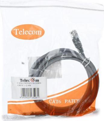 Патч-корд литой, UTP, cat.6, 2м, 4 пары, 24AWG, CCA, 1 шт, серый – фото 11