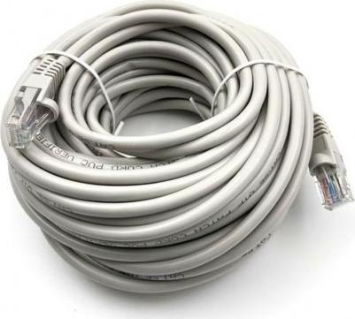 Патч-корд UTP-5E-15M-G-LSZH UTP, кат.5E, 15м, серый – фото 1