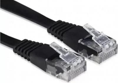 Патч-корд UTP кат.6, 1.5 м, RJ45-RJ45, черный, плоский, FLAT
