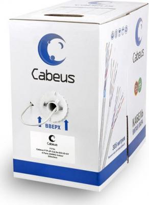 Кабель витая пара F/UTP 5e кат. 4 пары FTP-4P-Cat.5e-SOLID-GY 24AWG, медь, одножильный, внутренний, PVC, нг(A)-LS, серый, уп/3 – фото 1