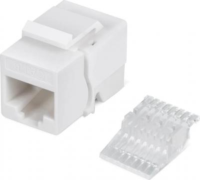 Модуль KJ-RJ45-Cat.6-Toolless Keystone Jack RJ-45, категория 6, без инструмента Toolless, белая