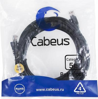 Неэкранированный патч-корд PC-UTP-RJ45-Cat.5e-5m-BK-LSZH – фото 1