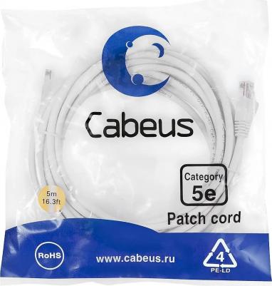 Неэкранированный патч-корд PC-UTP-RJ45-Cat.5e-5m-WH-LSZH – фото 1