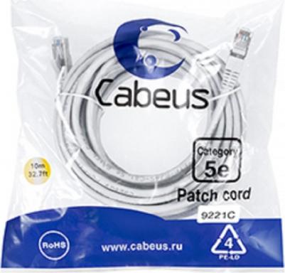 Патч-корд F/UTP PC-FTP-RJ45-Cat.5e-10m-LSZH категория 5е, 2xRJ45/8p8c, экранированный, серый, LSZH, 10м