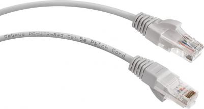 Патч-корд UTP кат.5e, 1.5 м, RJ45-RJ45, серый, CU