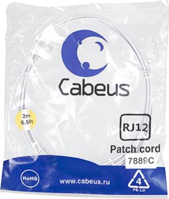 Телефонный патч-корд PC-TEL-RJ12-2m