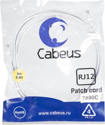 Телефонный патч-корд PC-TEL-RJ12-3m