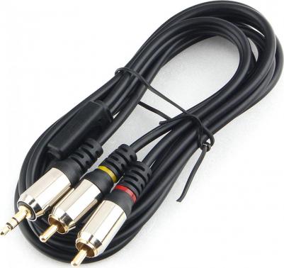 Аксессуар 3.5 Jack M - 2хRCA M 1.5m Black CCAB-02-35M2RM-1.5MB – фото 1
