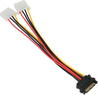 Аксессуар SATA 15pin - 2xMolex 4pin 20cm CC-SATA-2MOLEX-20CM