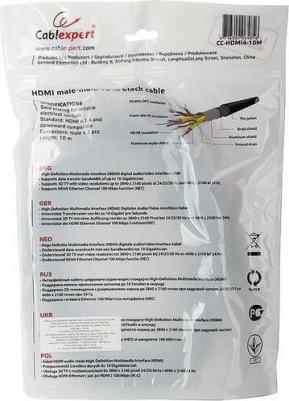 HDMI High speed male-male cable, 10 m, bulk package