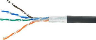 Кабель FPC-5051E-4-CU-OUT FTP, кат.5E, 305м, 4 пары, медь, черный – фото 1